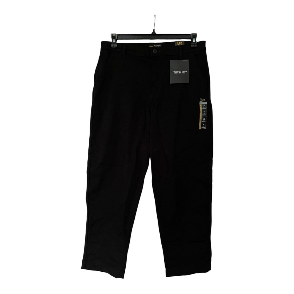 NWT Lee Balloon Crop high rise relaxed fit pants black size 14